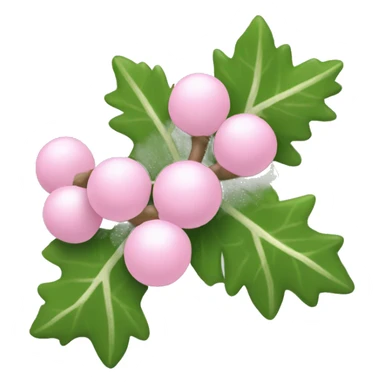 light pink mistletoe sticker