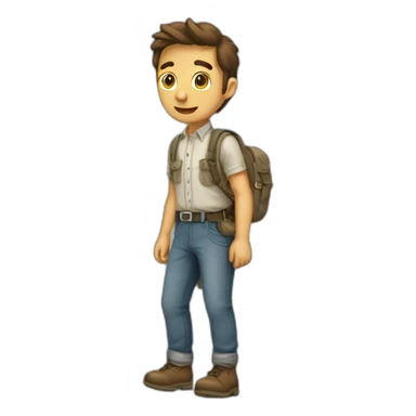 Viajero con camisa que diga AVENTOUR  sticker