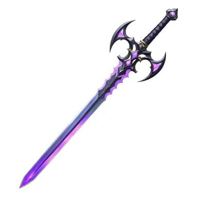 Shadow Fang — black steel + violet aura,Royal Sword. sticker