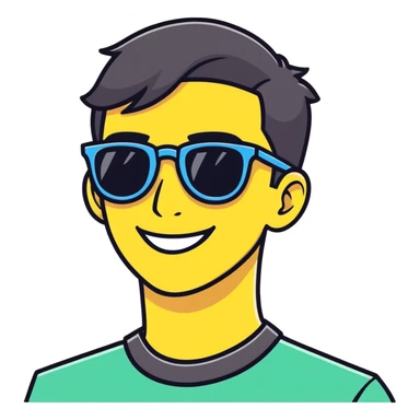 Smirk with shades sticker