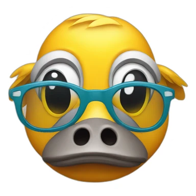 Duck wearing glasses sticker