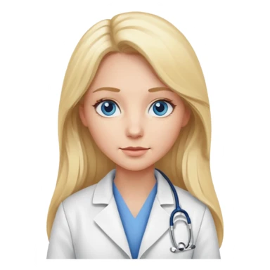 Femme blonde aux cheveux longs, aux yeux bleus, vétérinaire sticker