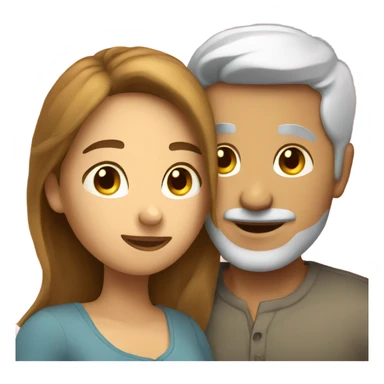 Man cuddly woman sticker