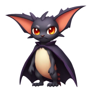  Kawaii Cute Cool Vampiric Beautiful Noivern-Nargacuga-Litten with big Bat Ears full body sticker
