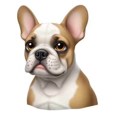 Blue and tan French bulldog sticker