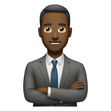 man investing sticker