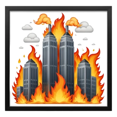 Twin towers crashing sticker