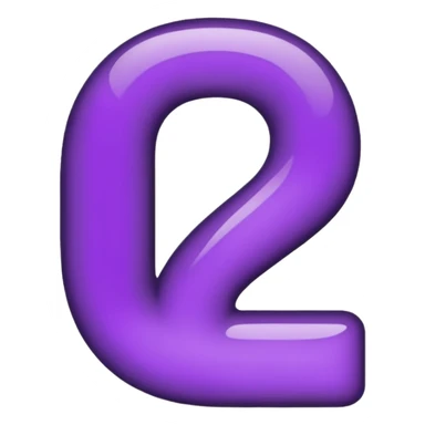number 2 black and purple sticker