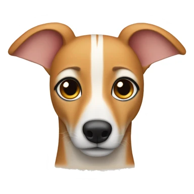 Fawn tiger greyhound with striped nose sticker