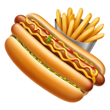 hot dog and french fries sticker