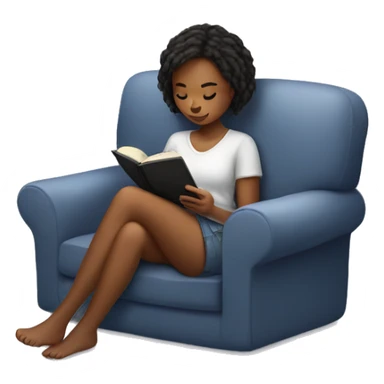 Cozy girl reading a kindle sticker