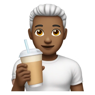 face with milktea sticker