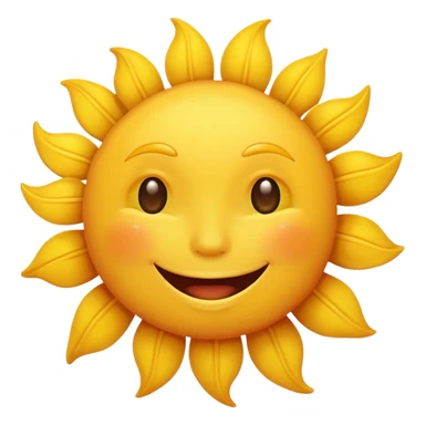a happy sun sticker