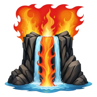 Waterfall on fire sticker