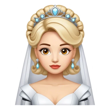 Vanessa Andrea as a wedding hair stylist queen robot sticker