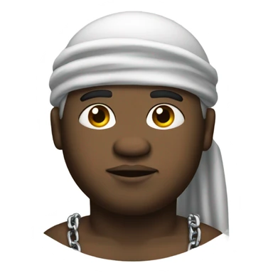 fat black man with chain and durag sticker