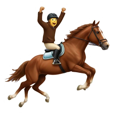 Brown horse jumping sticker