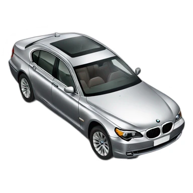 Silver bmw 740i sticker