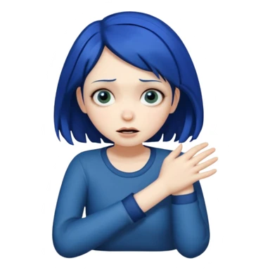 Coraline strangling herself sticker