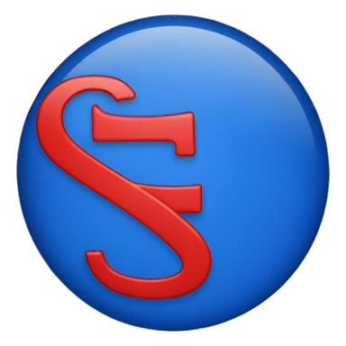 a blue flag with the letter s in the middle inside a red circle sticker
