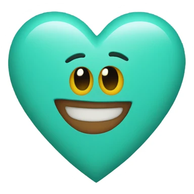 Turqoise heart sticker