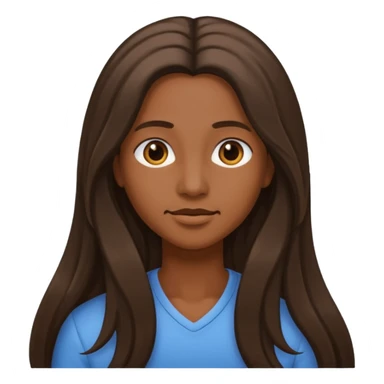 with long hair and darker sticker