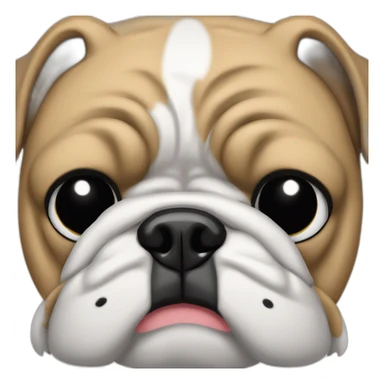 Perro bulldog francés con manchas  blanco y negro  sticker
