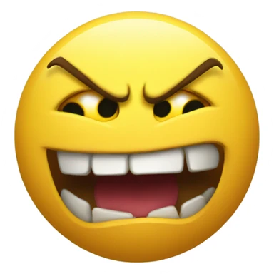 Angry Ball Yellow Teeth sticker