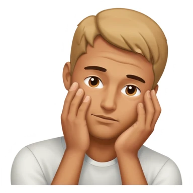 Homem com a mão na cara sticker