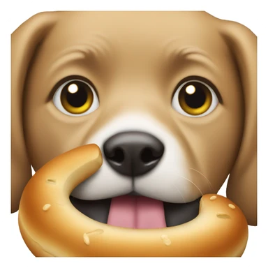dog with bagel sticker