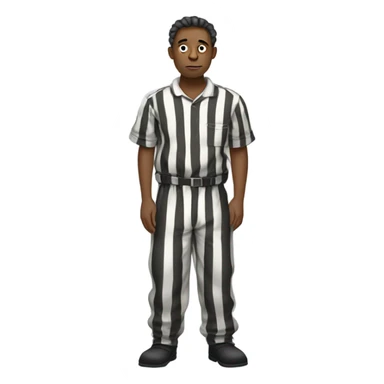 prisoner in prison uniform in Russia sticker