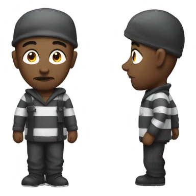 Robber with prison clothes  sticker