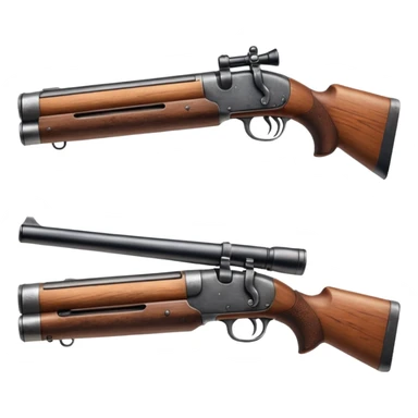 double barrel shotgun side by side barrels sticker
