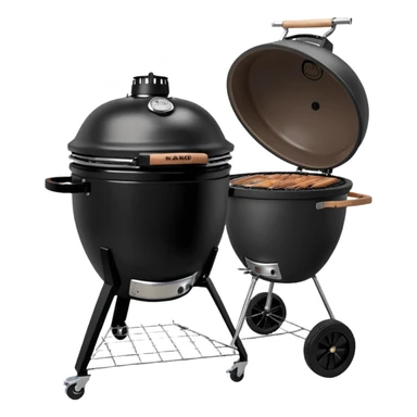 Black large primo kamado bbq on weels sticker