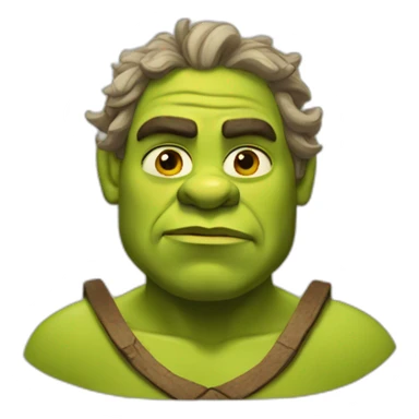 shrek as a greek god sticker