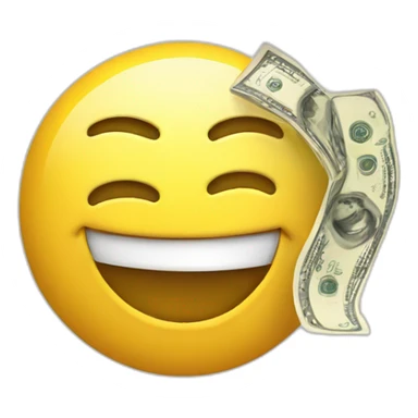 Smiling money sticker