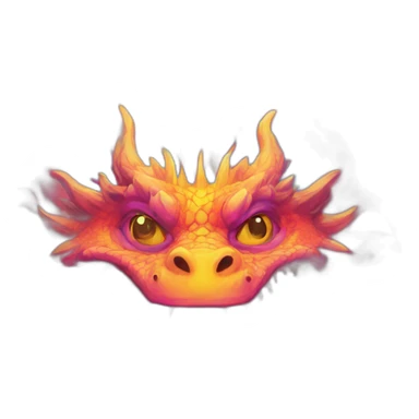 Dragon face colorful trippy sticker