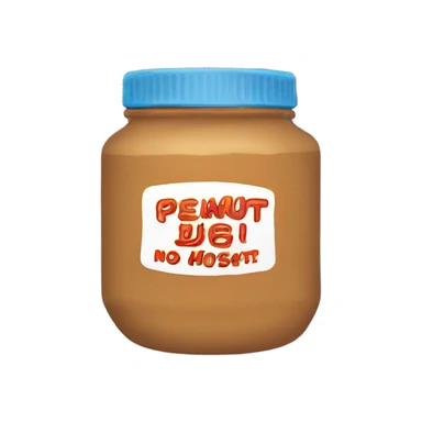 peanut butter jar no face simple plain sticker