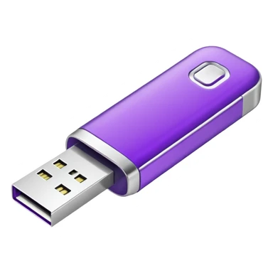purple usb pen drive sticker