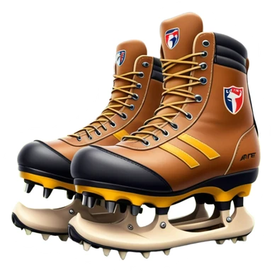 Cinematic Realistic image of a pair of AFL boots, showcasing detailed leather stitching and a rugged sole with fine cleat impressions, captured against a blurred stadium background with high-energy, dynamic lighting sticker