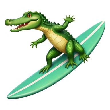 alligator on a surfboard sticker