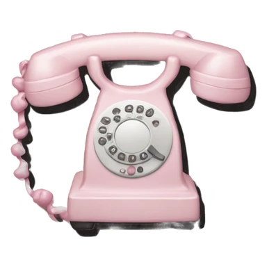 Pale pink glitter telephone sticker