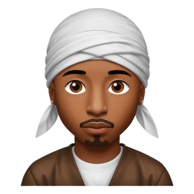 2Pac only face and durage sticker