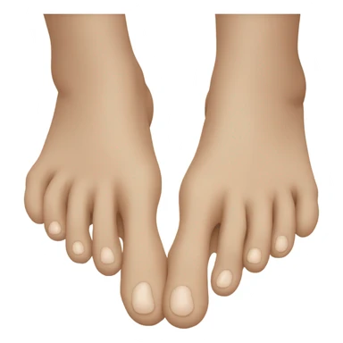 Human foot with webbed toe sticker