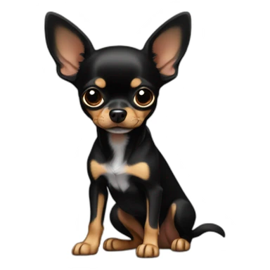 Pincher chihuahua dog black sticker