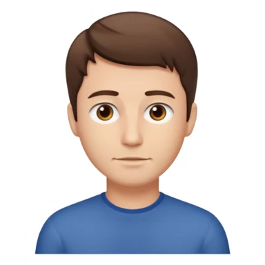 homme cheveux court marron sans barbe sticker