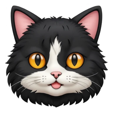 gato con espreciones de anime sticker
