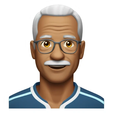 65yo man tennis less hair sticker