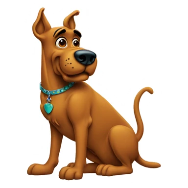 scooby doo with back dots sitting sticker