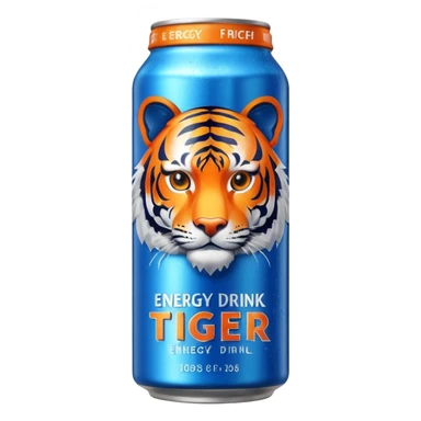 a bottle energy drink with a tiger on it sticker